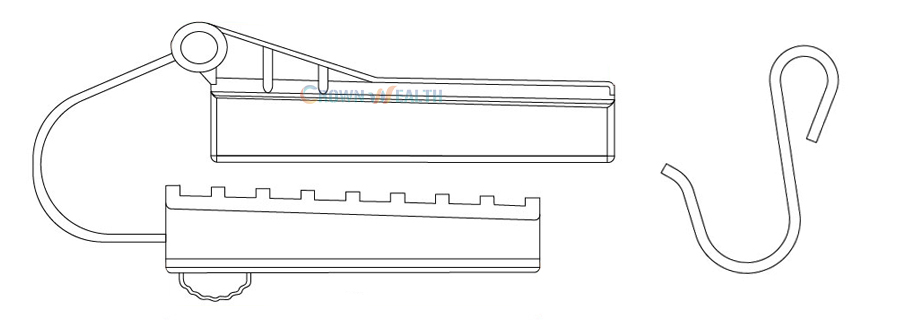 wedge type tension clamp