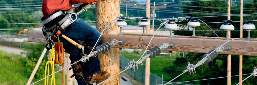 wooden cross arms in transmission lines